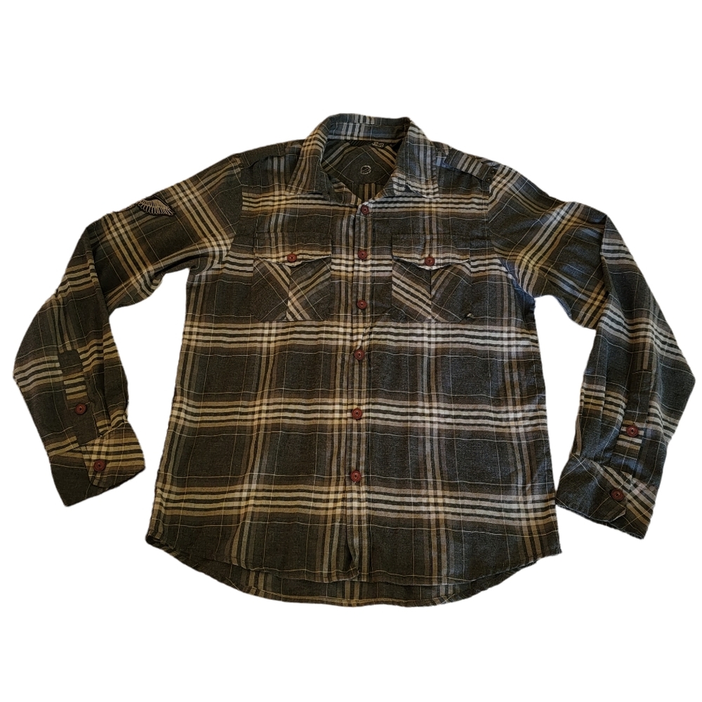 Lost Men's button down long sleeve shirt. T5